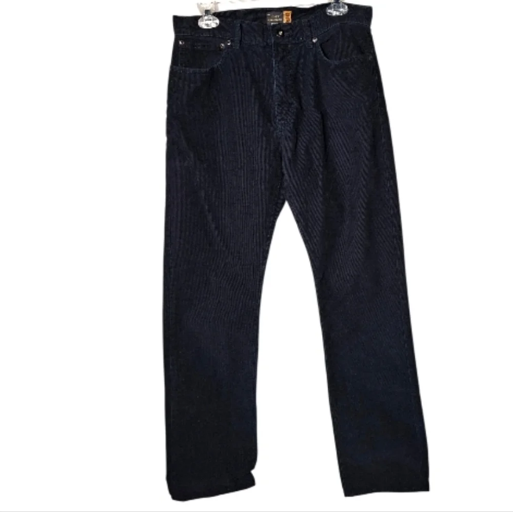 J.Crew Corduroy Pants Mens 32x34 Navy Slim Straight Chino Preppy Casual